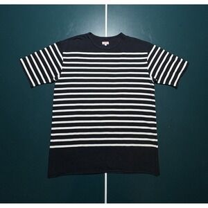 Arpenteur Lyon Striped T-Shirt Men's Medium Navy Blue White Made In France